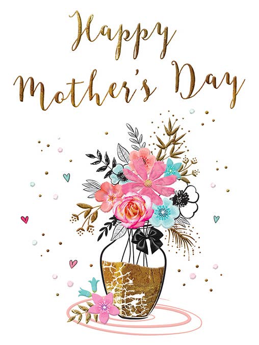 Mother's Day Card, Mother's Day, Flowers in vase for wholesale by Piccadilly Greetings