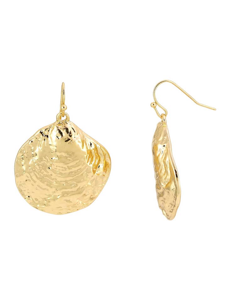 Dauplaise Jewelry - Pendientes de Concha Dorada Brillo Oceánico para venta al por mayor de caroldauplaisejewelry