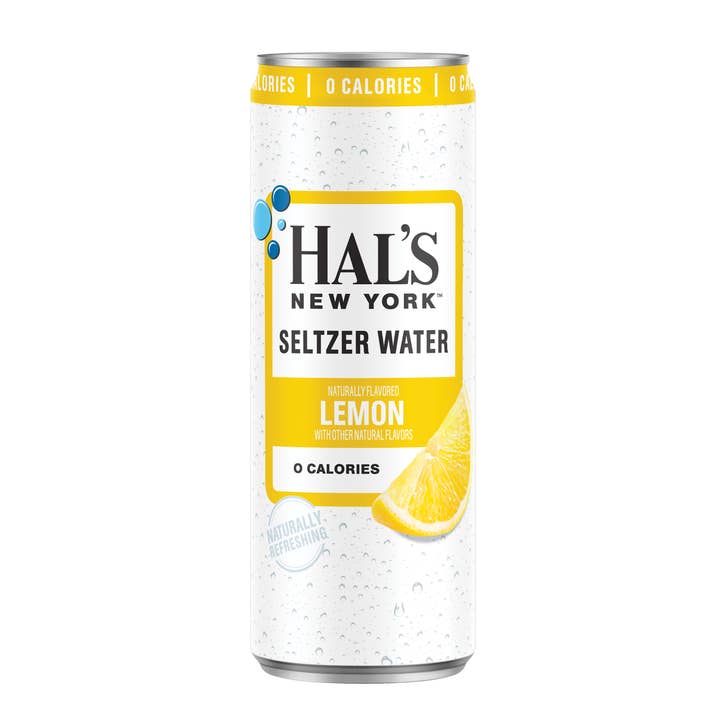Hal's New York - Wholesale Sparkling Water - Hal's New York Seltzer Lemon 12oz Slim Cans