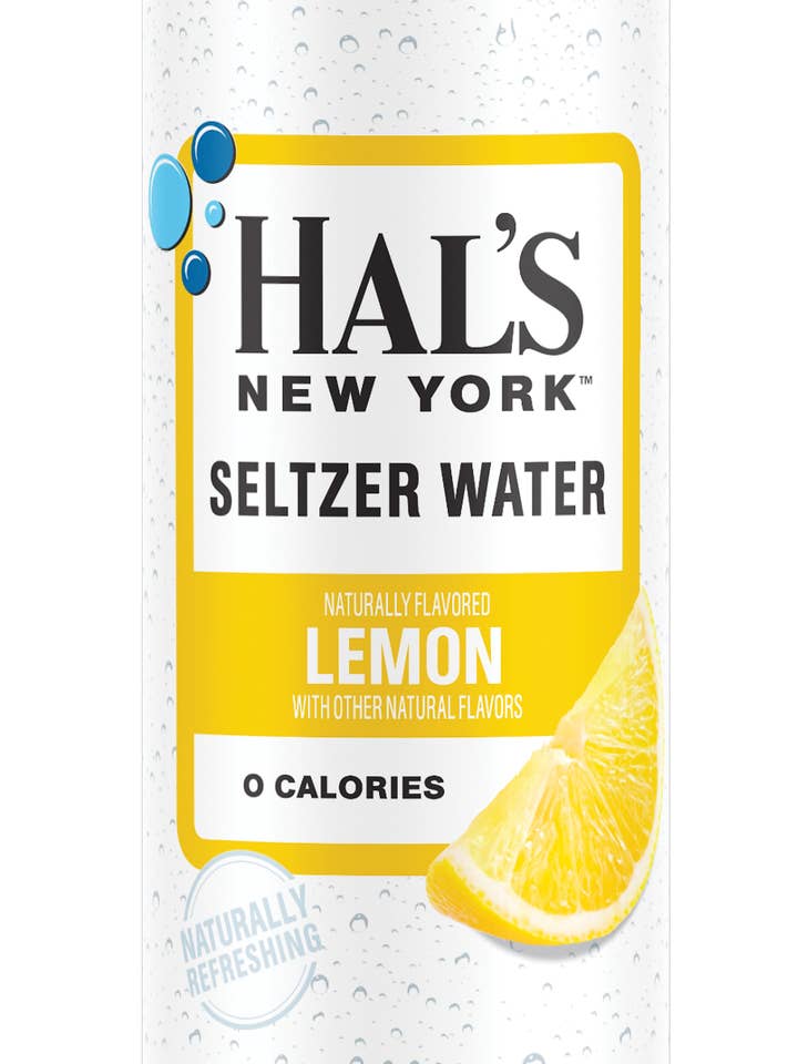 Hal's New York Seltzer Lemon 12oz Slim Cans for wholesale by Hal's New York