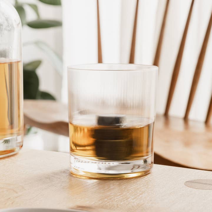 UBERSTAR - Wholesale Cocktail/Liquor Glass - Twist Spinning Glass & Whisky Rocks Set2