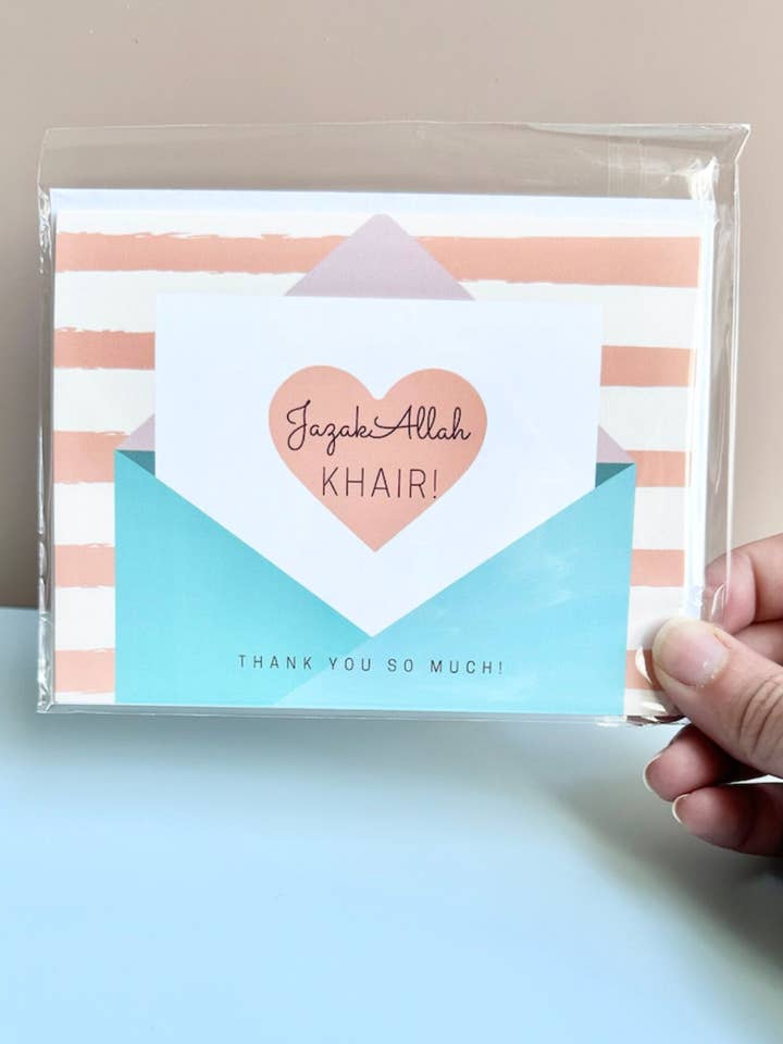 JazakAllah khair greeting card - style #1 for wholesale by Nour Emporium