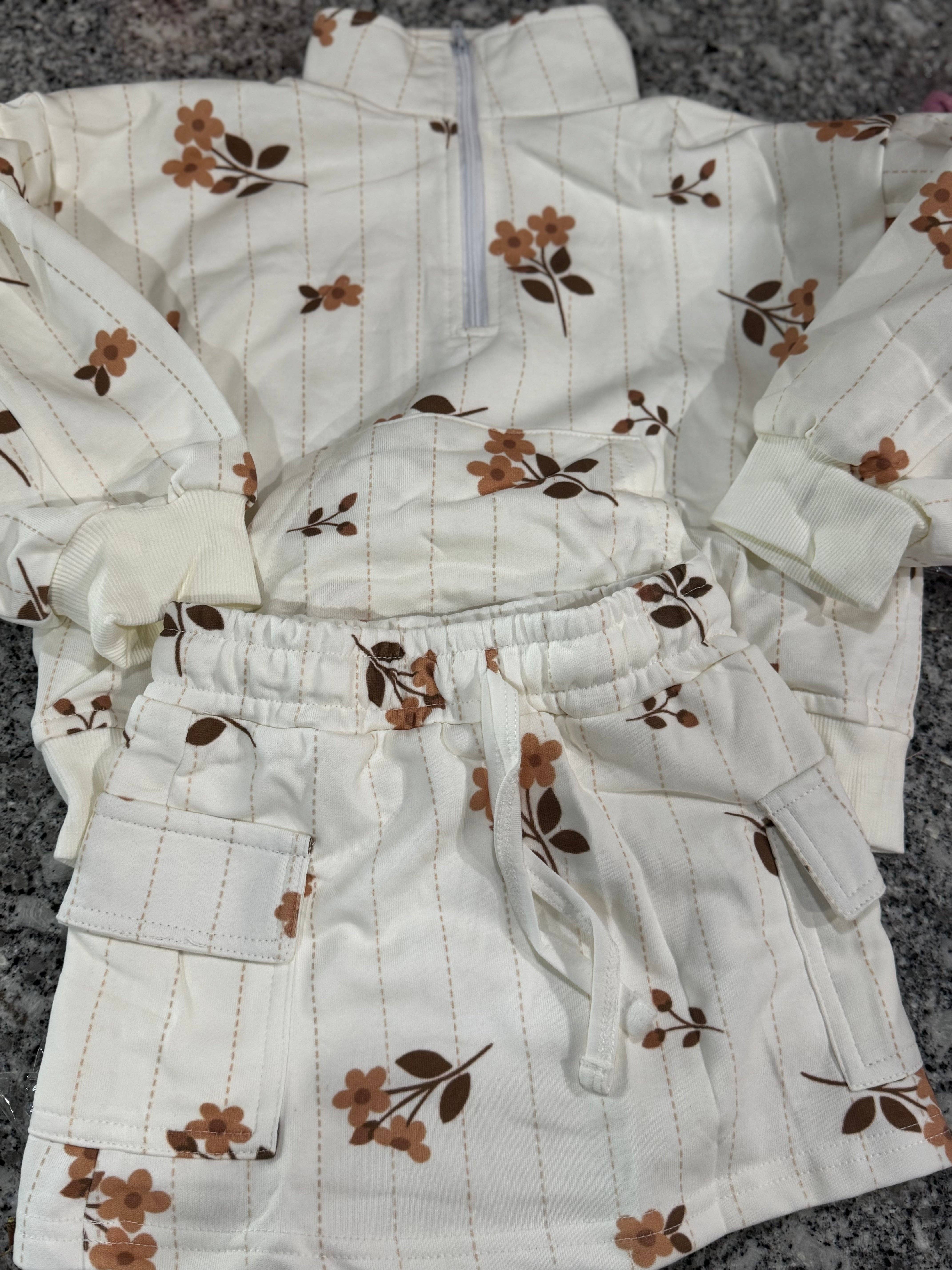 rainbow + co - Wholesale Top & Short Set - Kids - Harvest Flower Two Piece Set0