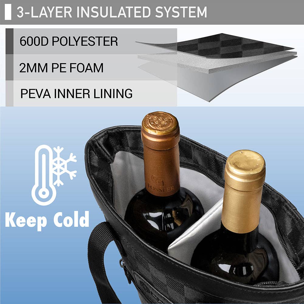 OPUX – wholesale Vinkasse – Klassisk vinväska för 2 flaskor2