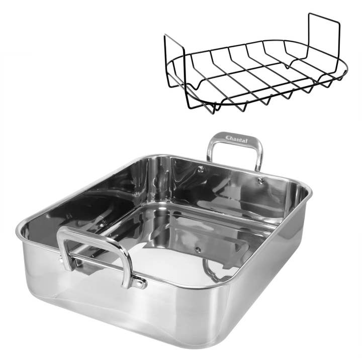 Chantal Cookware - Wholesale Roaster - Stainless Steel Roaster with Nonstick Rack8