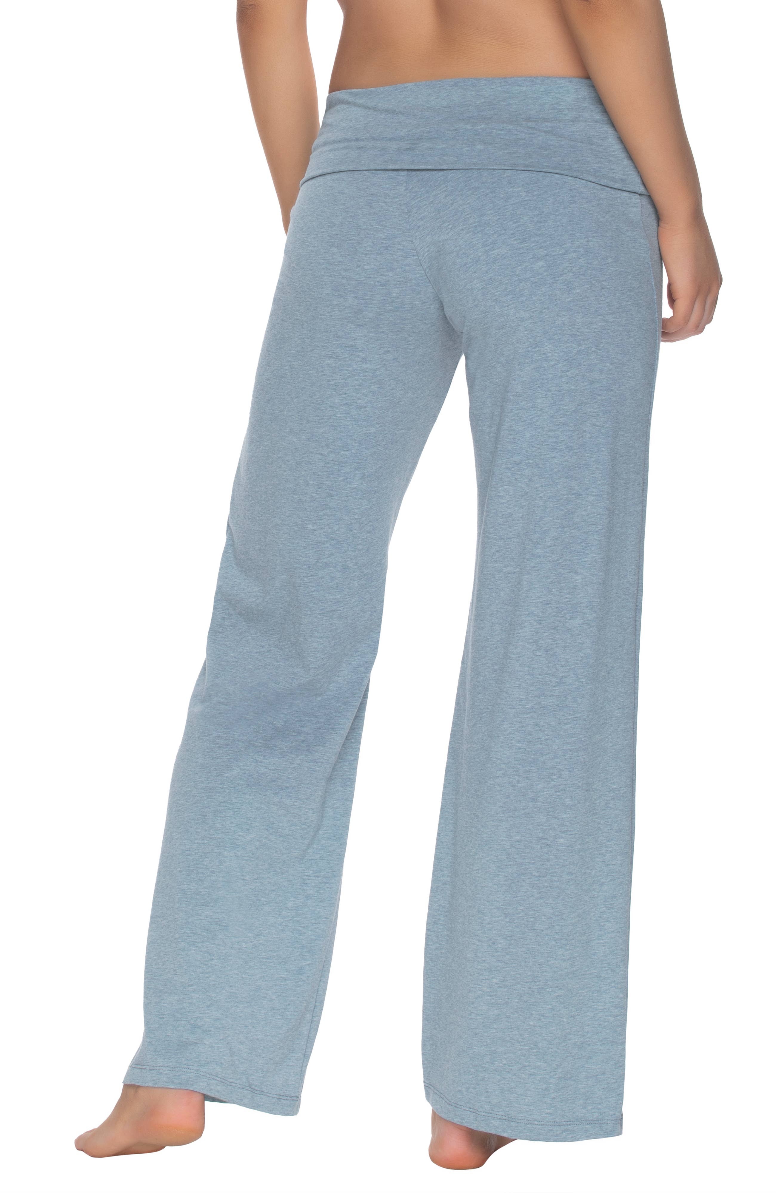 Organic Cotton Stretch Wide Leg Roll Over Pant - Sky for wholesale on Faire1