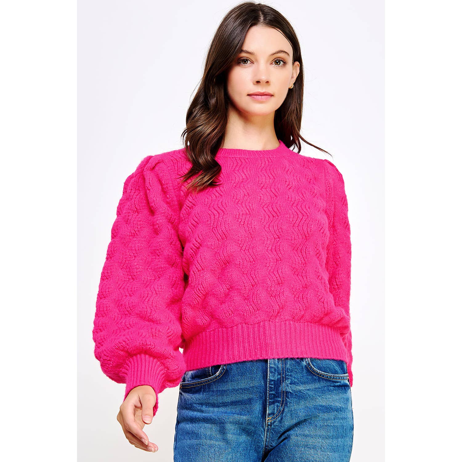 Strut & Bolt - Vendita all'ingrosso Maglione tricot - Donna - Maglione in maglia spessa a onde testurizzate9