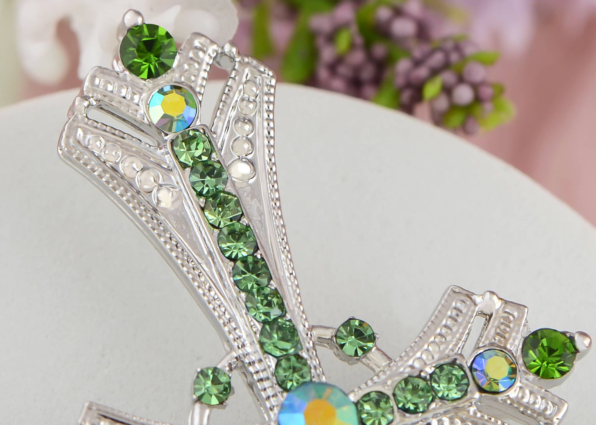 AK Brand - Vendita all'ingrosso Spille - Spilla a forma di croce religiosa argentata con strass9