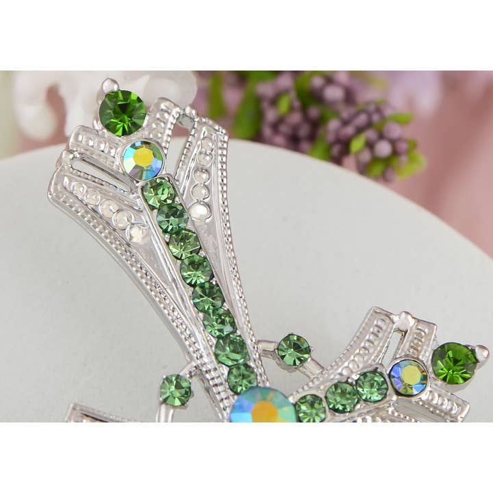 AK Brand - Vendita all'ingrosso Spille - Spilla a forma di croce religiosa argentata con strass9