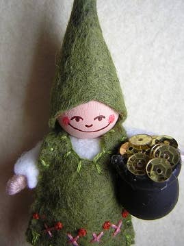 Lucky Lady Leprechaun Pin for wholesale by Pea Soup