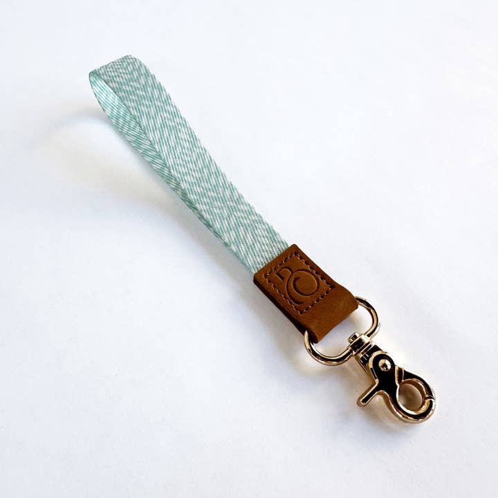 Beth Schneider Designs, LLC - Wholesale Lanyard - Women's - Keychain Lanyard with Leather Embossed Closure and Gold Lobster Claw