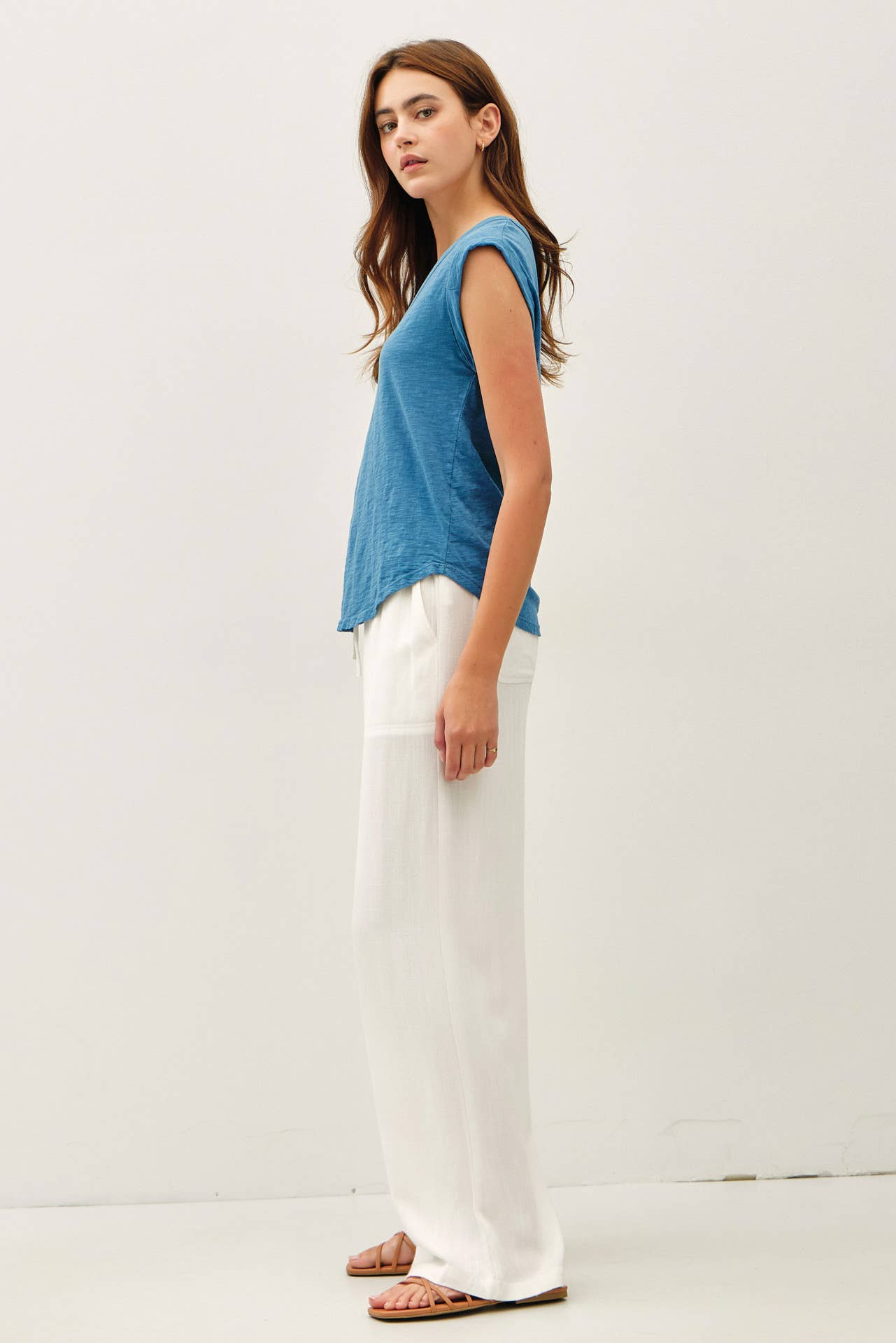 Be Cool - Wholesale T-Shirt - Women's - NEW COLOR-BASIC CAP SLEEVE GARMENT DYED TOP10