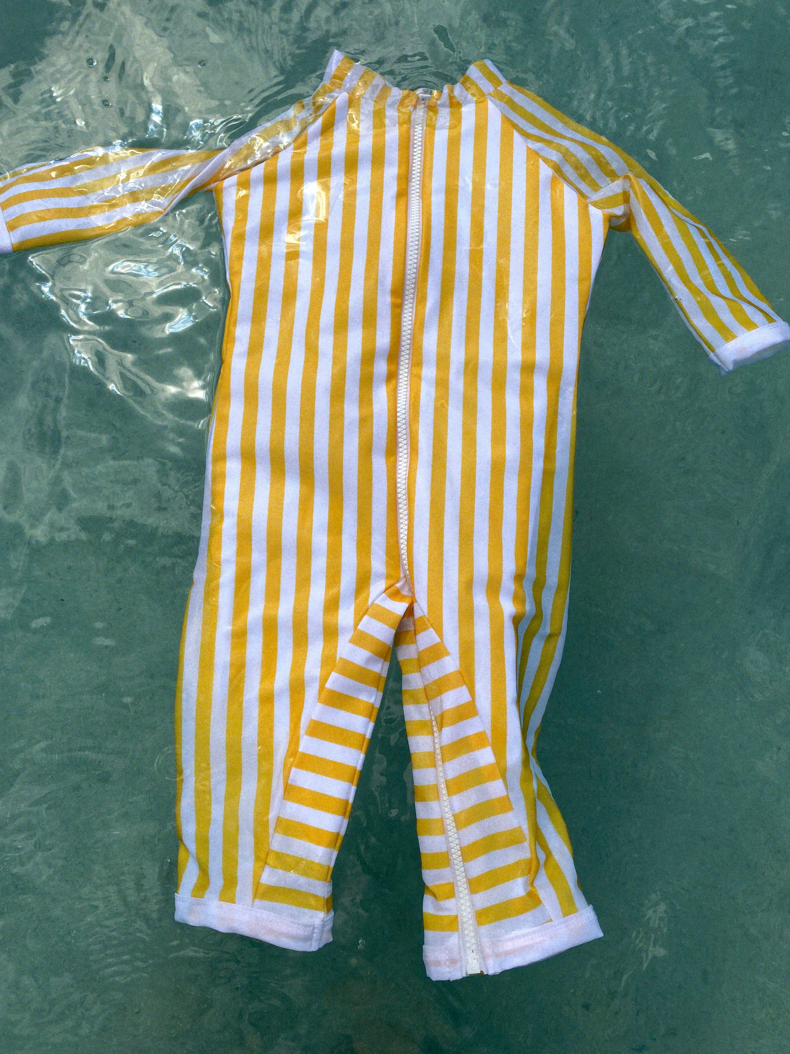 Juillet Juillet - Wholesale Jumpsuit - Baby - 1-Large Pebble - Yellow and White Stripes0