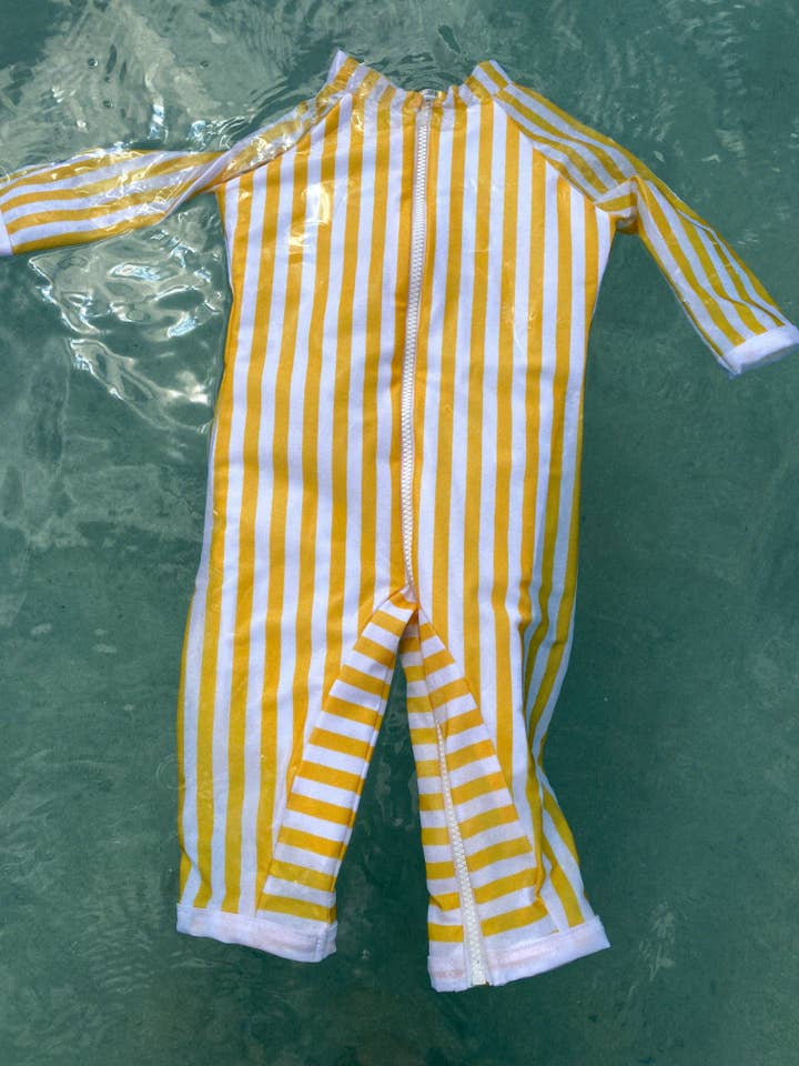 Juillet Juillet - Wholesale Jumpsuit - Baby - 1-Large Pebble - Yellow and White Stripes