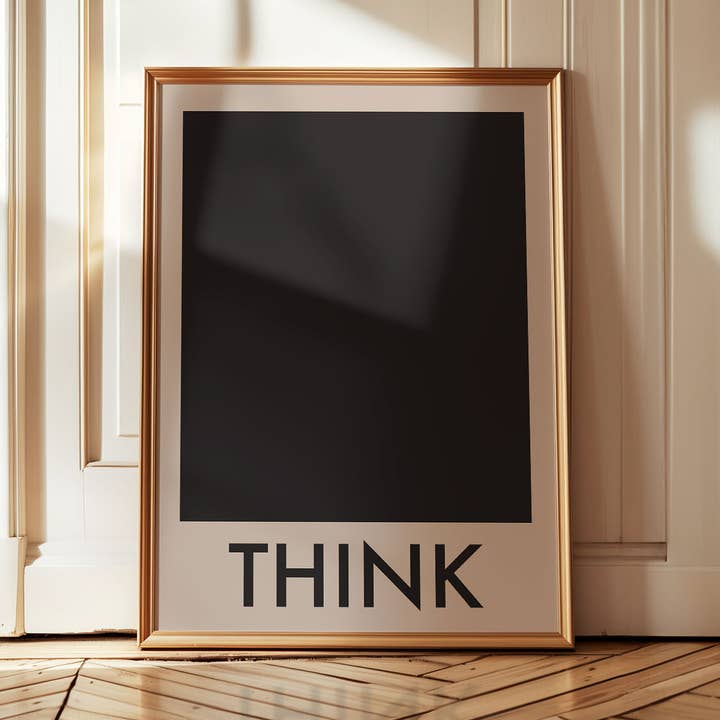 THINK - Cartaz de tipografia inspiradora por atacado de Sera/Lina