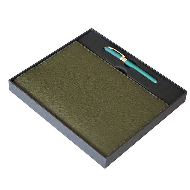 Prestigio Flex: The Executive Journal in a Gift Box (Green) for wholesale by Victoria's Journals