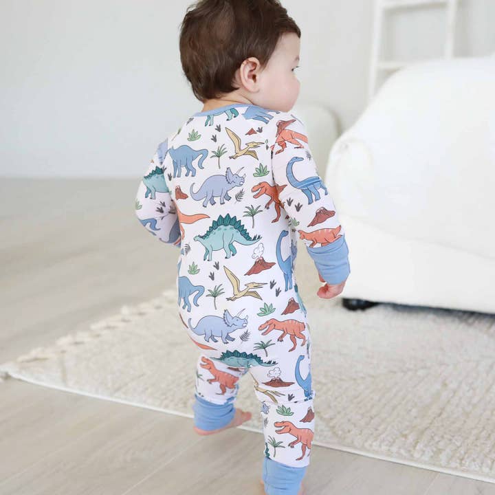 Nestlingo - Venta al por mayor Peto - Bebés - Mono convertible con cremallera Dino Dude3