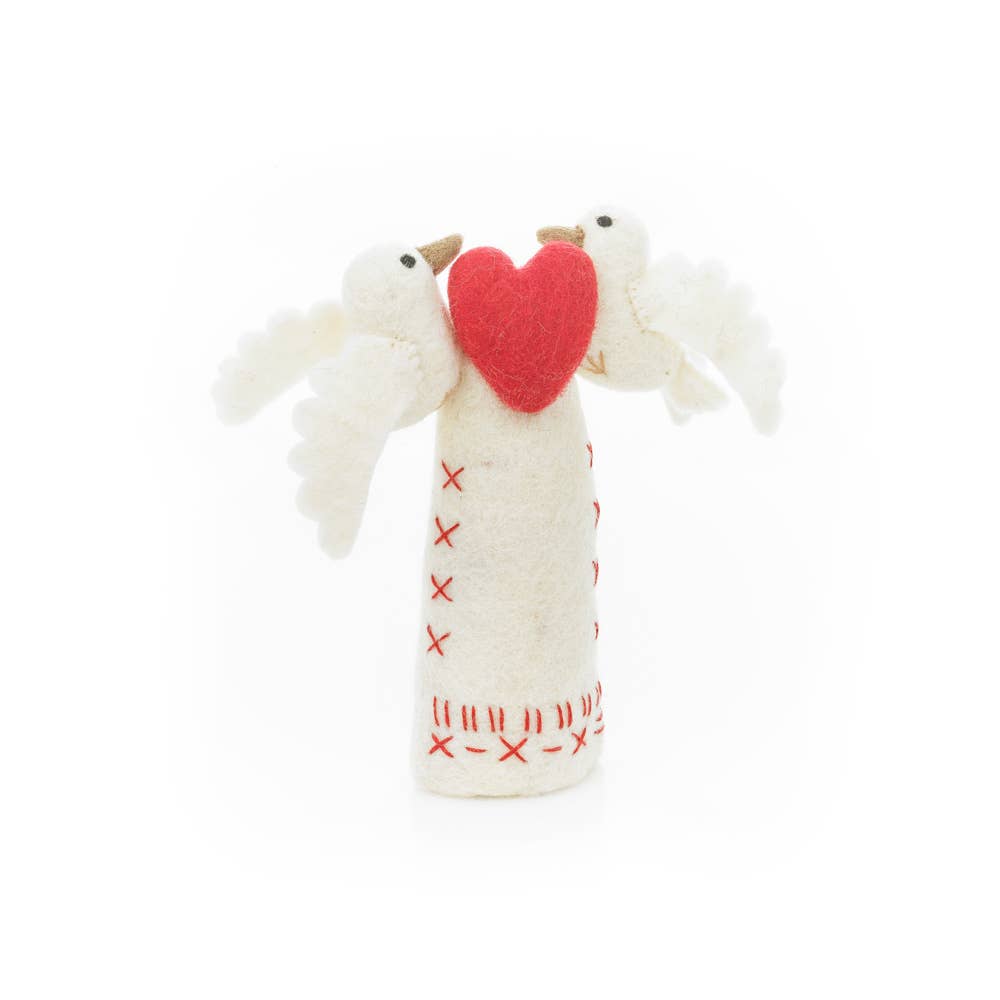 Felt So Good – wholesale Julstjärna – Handgjord filt Härlig Dove Christmas Tree Topper4
