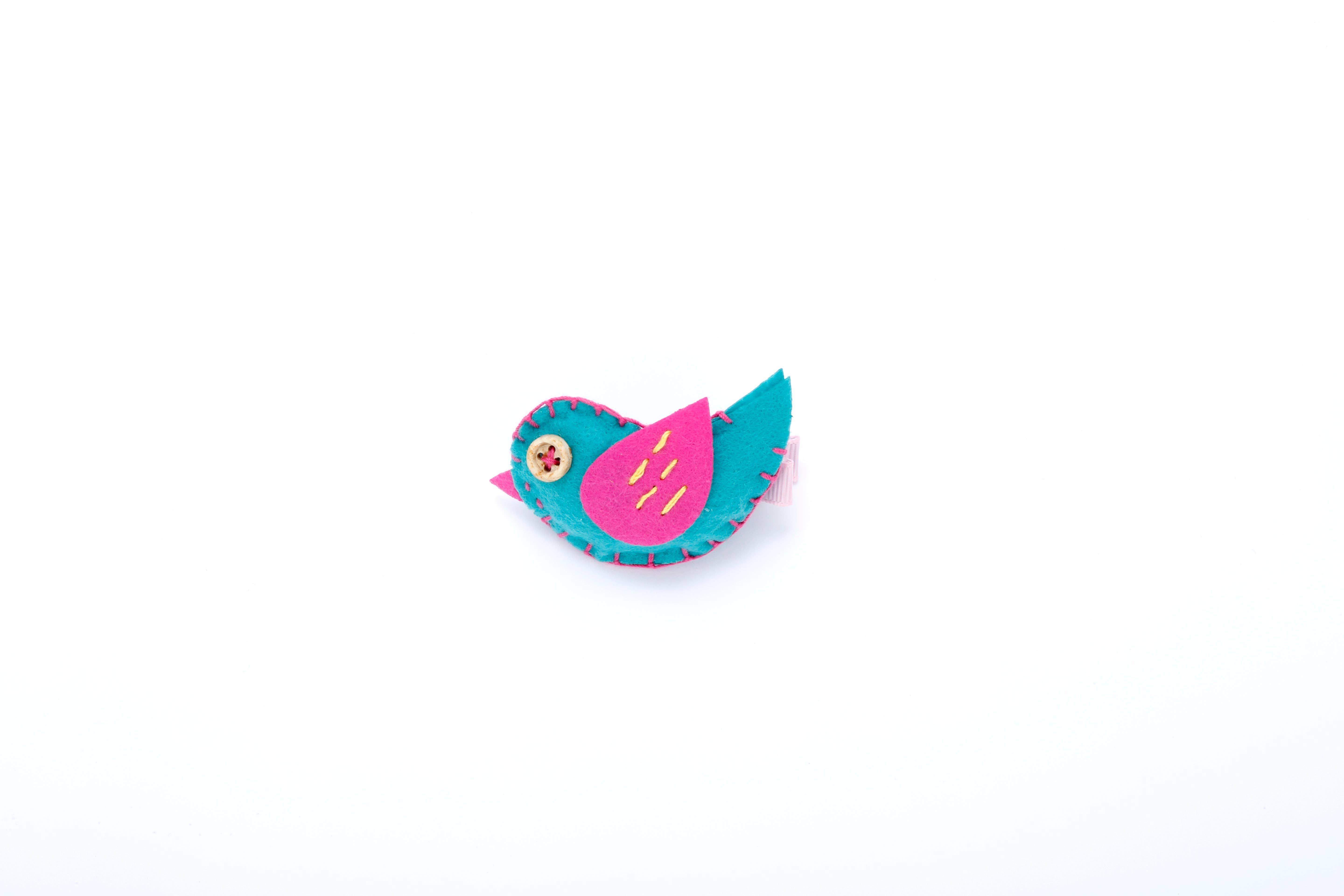 Peppercorn Kids - Wholesale Hair Clip - Kids - Little Girls Patchwork Bird Hair Clip Set of 22