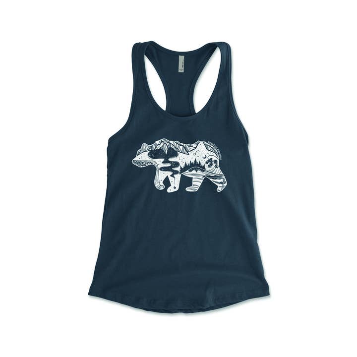 Mountain Mornings - Wholesale Tank Top - Women's - Women's Tank Top, Roaming Bear