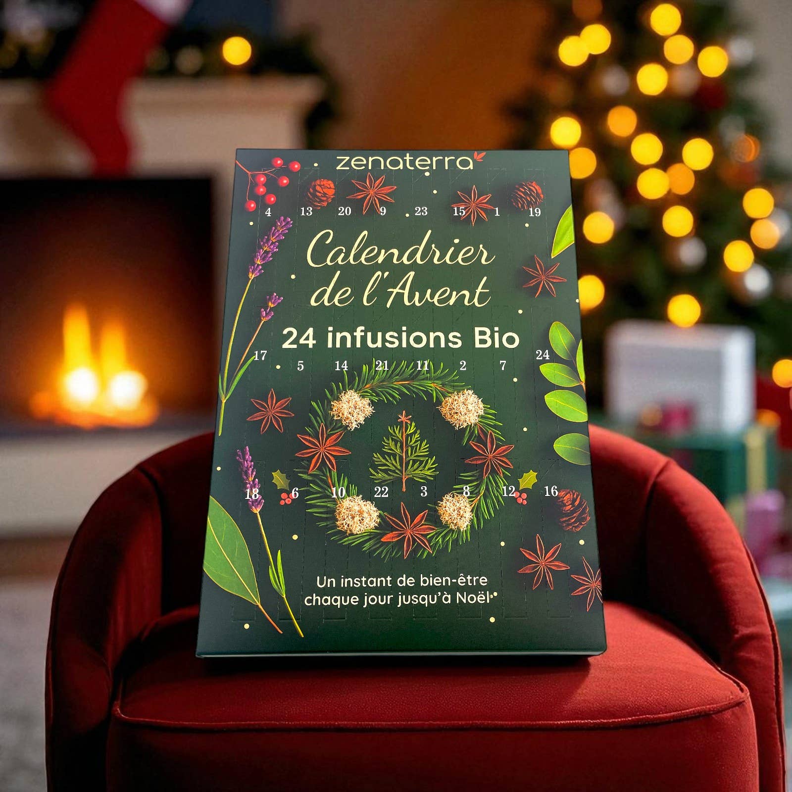 Zen'Arôme - Wholesale Advent Calendar - Advent Calendar 24 Organic Herbal Teas – 100% Natural8