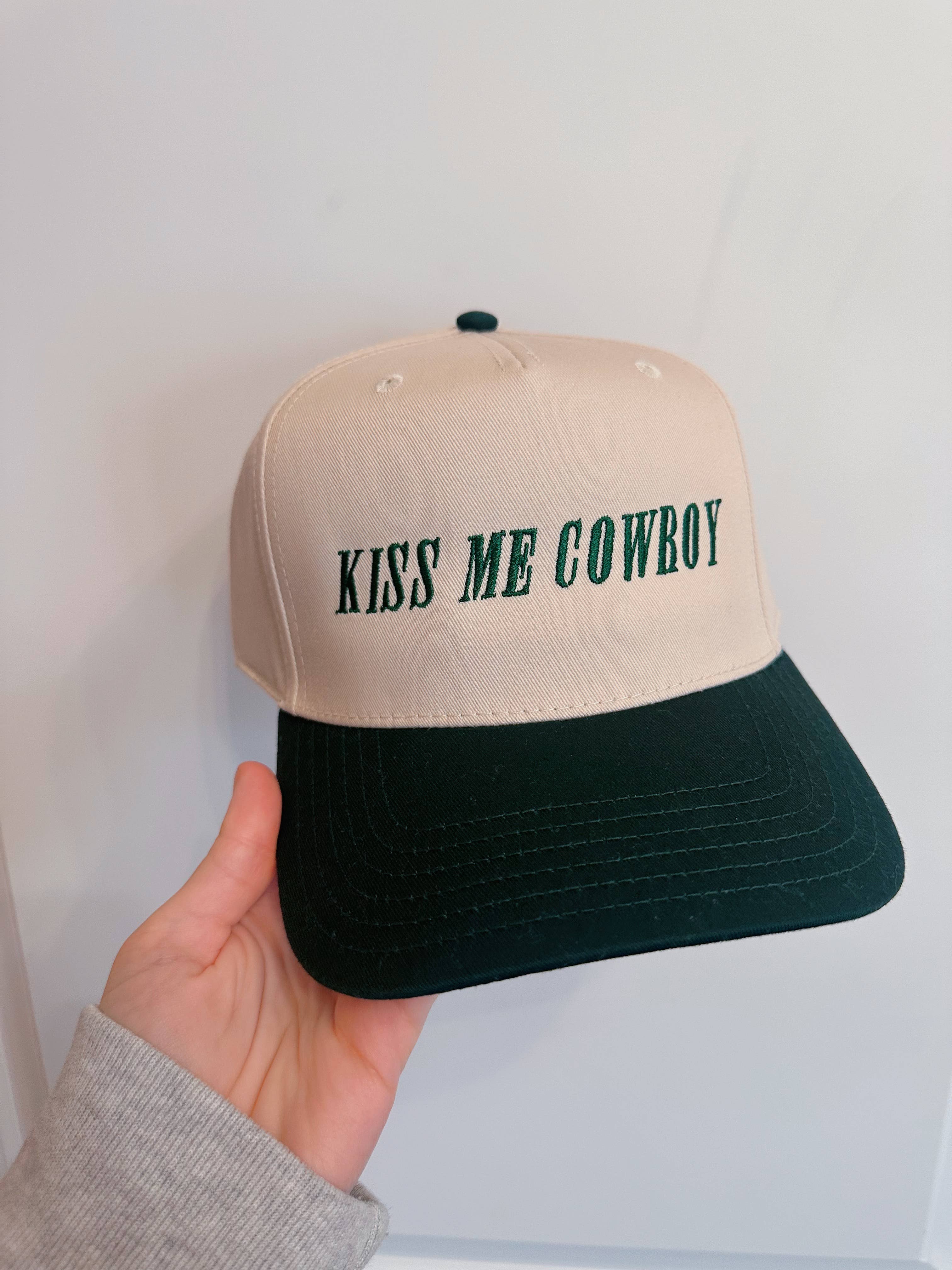 Happy Hour - Wholesale Trucker Hat - Women's - Kiss Me Cowboy Embroidery Hat2