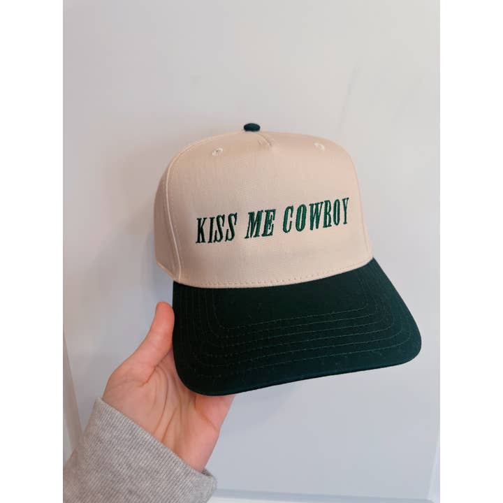 Happy Hour - Wholesale Trucker Hat - Women's - Kiss Me Cowboy Embroidery Hat2