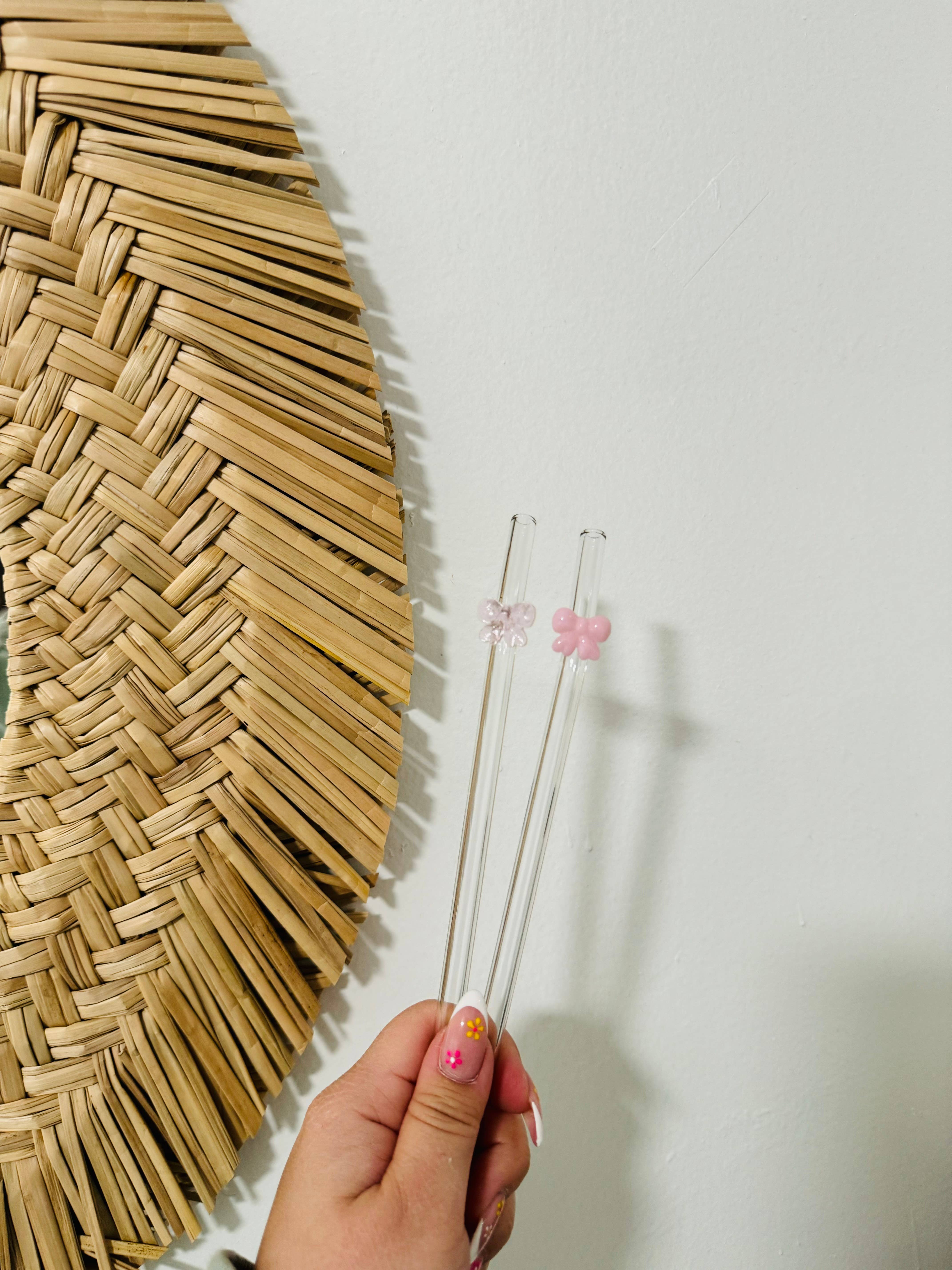 KuriArt Designs – Engroshandel Sugerør – Coquette glas-sugerør med sløjfe6