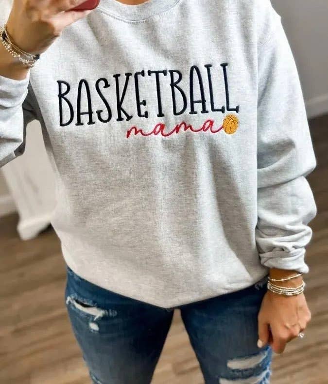 April's Sew Vinyl - Wholesale Sweatshirt - Women's - Embroidered Sports Mama Sweatshirt1