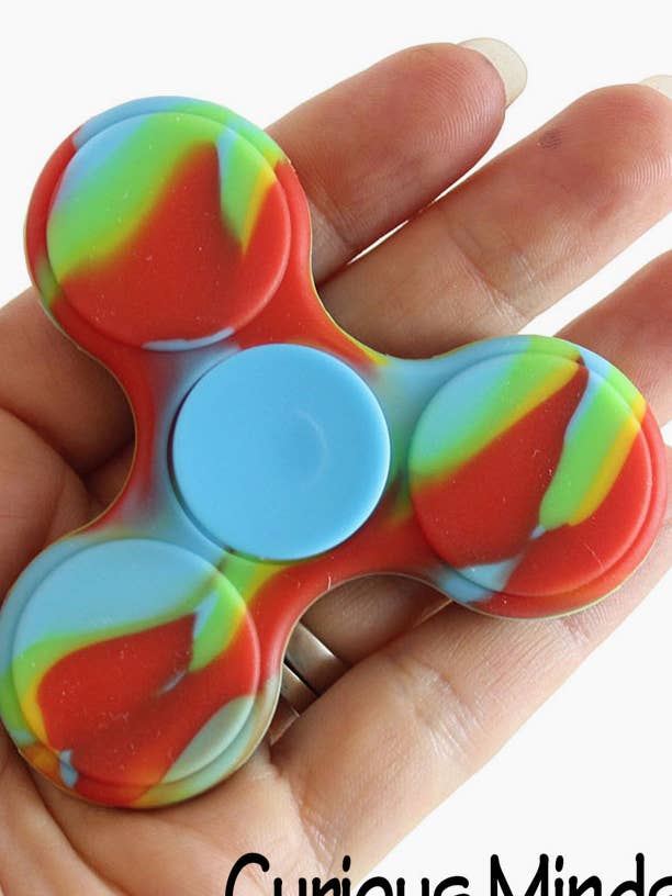 Silicone Tie Dye Fidget Spinner Toy for wholesale by Live Inspired 365