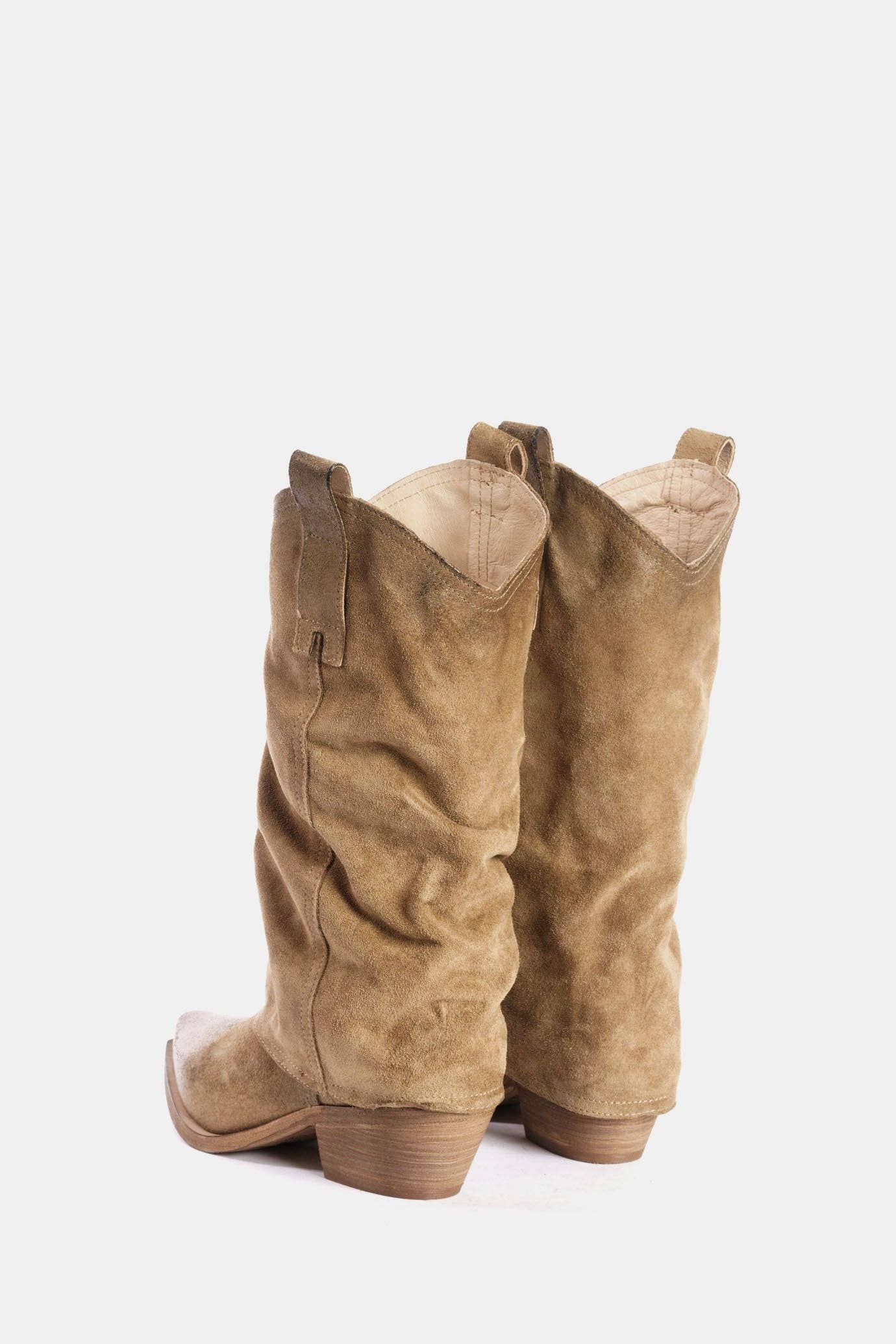 METISSE – Engroshandel Støvler - Dame – Taupe ruskind Texan-støvler DX5673