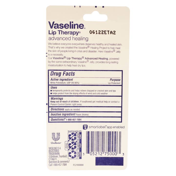 KT Supply – Großhandel Lippenbalsam – Vaseline Lip Therapy Advanced Lippenpflege, 10 g1