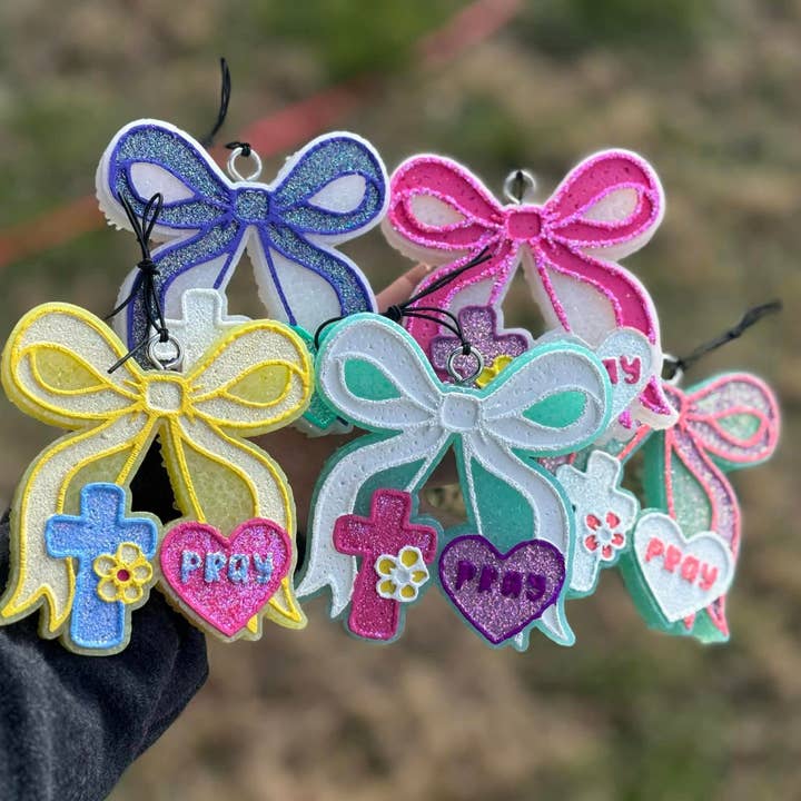 Faith Bow Cross and Heart Freshies for wholesale by Faith'sVarietyShop