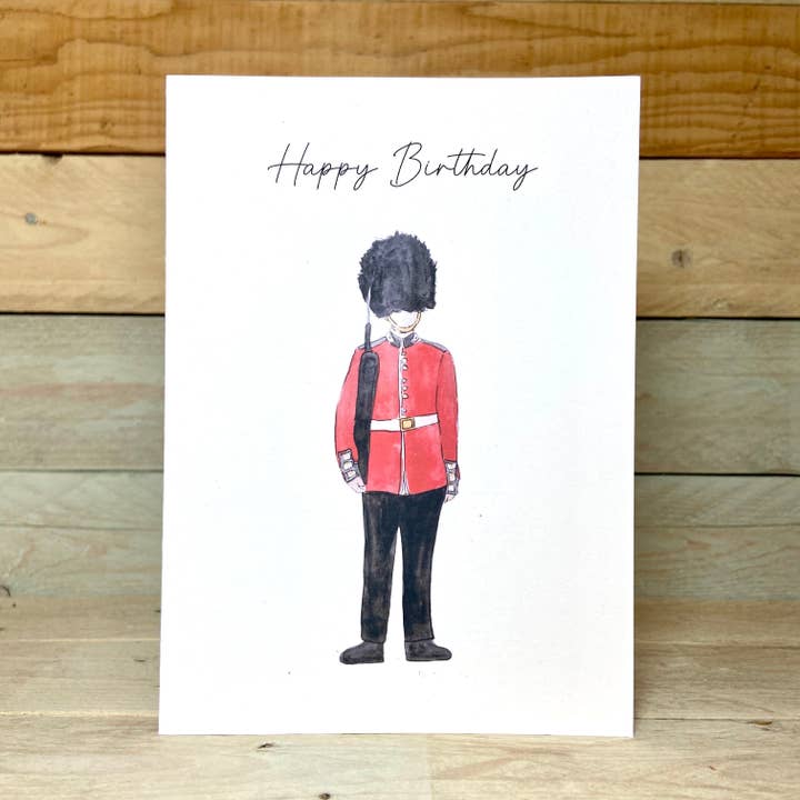 Carte d'anniversaire The King's Guards pour la vente par Arty Bee Designs