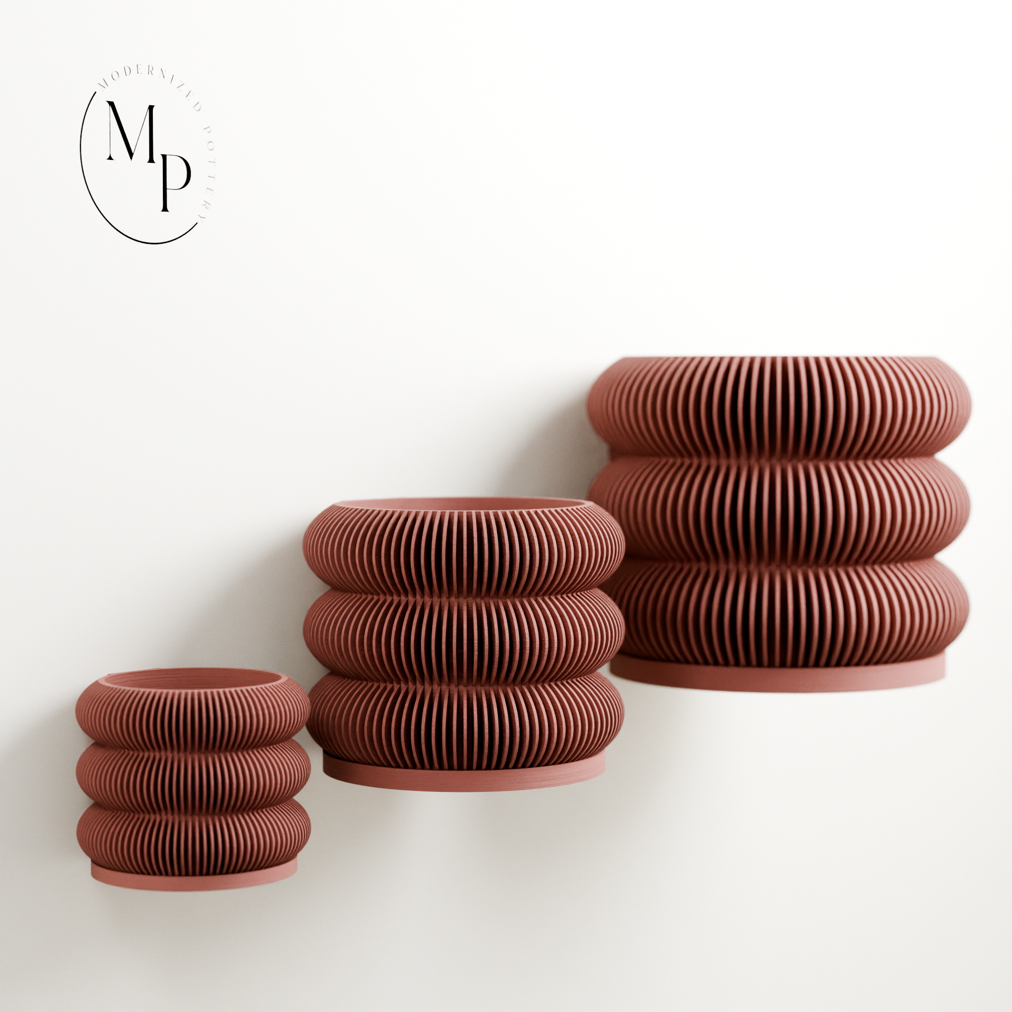 Modernized Pottery – Großhandel Pflanzenampel – Hängender TRIPLE BUBBLE Wandpflanzer7