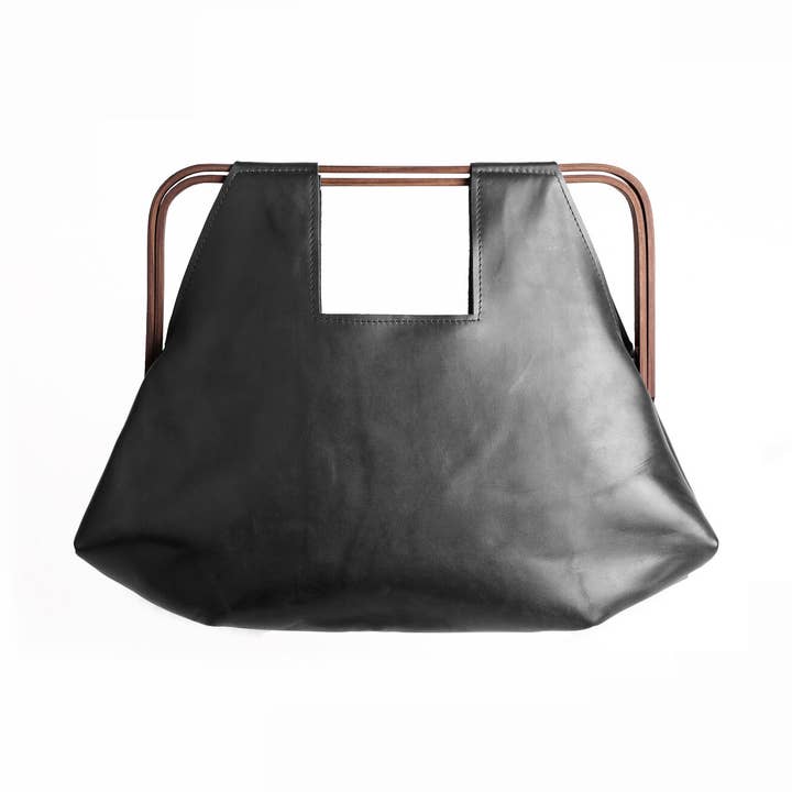 TRAPEZION tas van plantaardig gelooid Italiaans leer voor wholesale door Maison Dressage