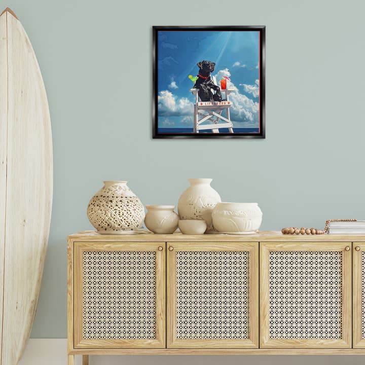 Stupell Industries - Wholesale Wall Decor - Kids & Baby - Guard Dog Lifeguard Floater Framed Art Fall3