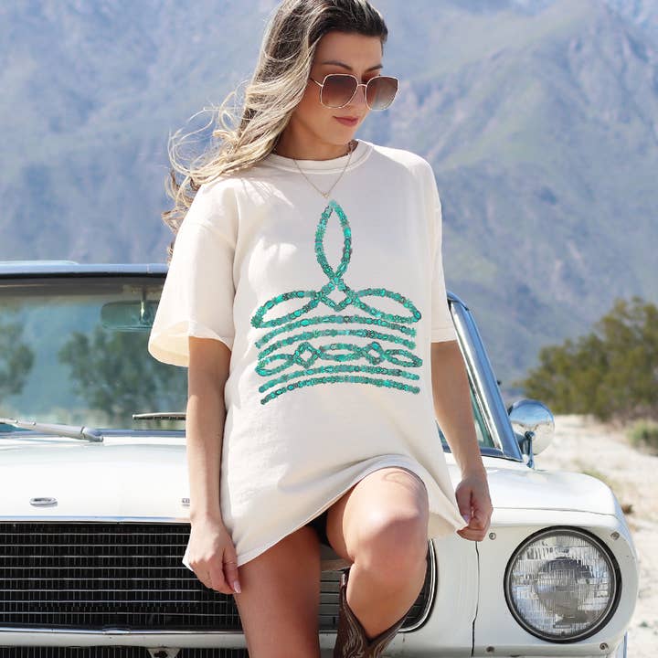 Turquoise Boot Stitch for wholesale by Pressure and Grace