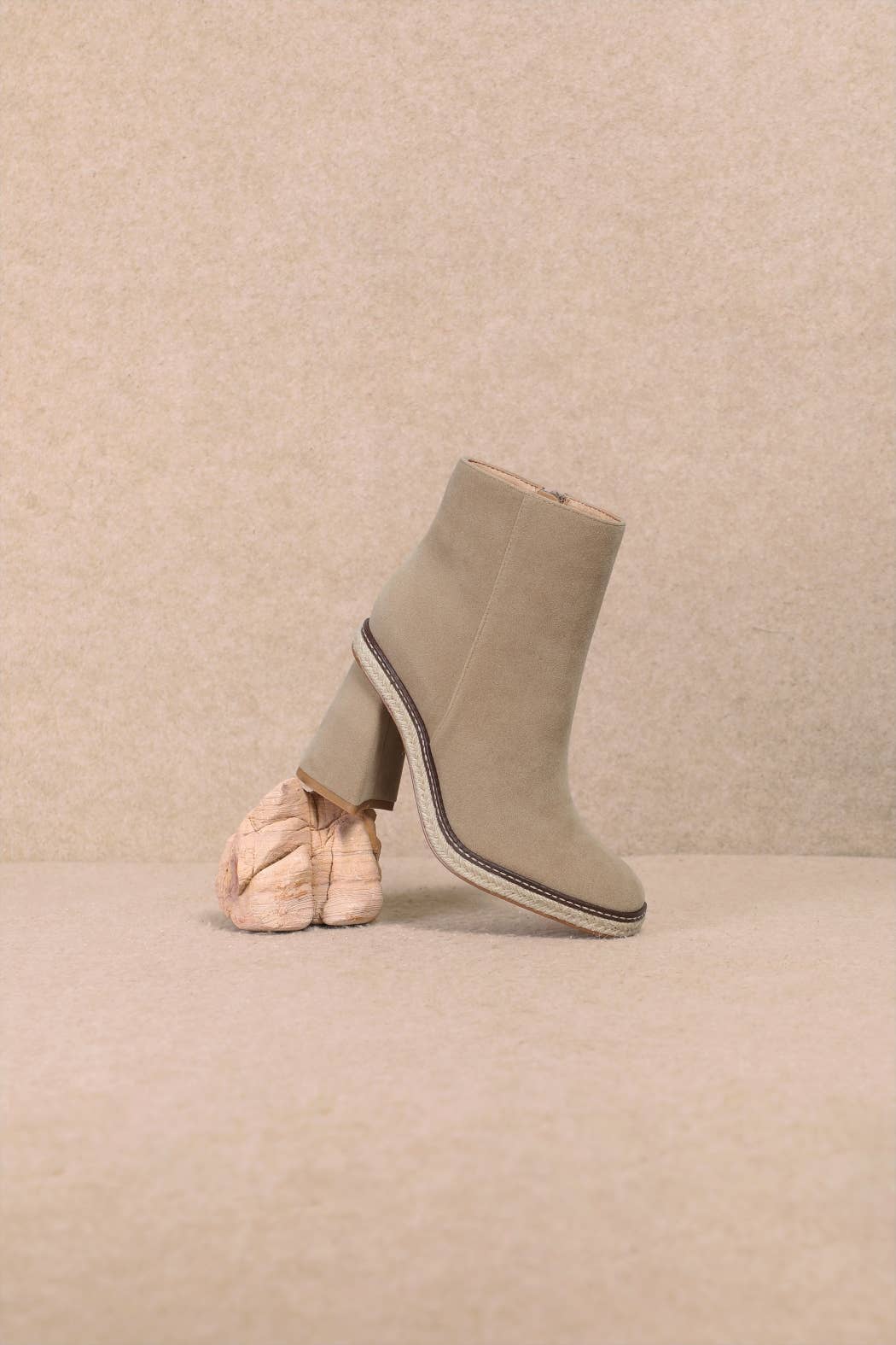 CCOCCI - Wholesale Booties - Women's - SHELBY FLARE HEEL FAUX SUEDE LEATHER ANKLE BOOTIES8