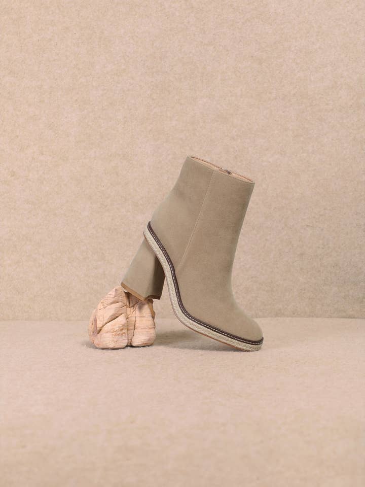 CCOCCI - Wholesale Booties - Women's - SHELBY FLARE HEEL FAUX SUEDE LEATHER ANKLE BOOTIES8