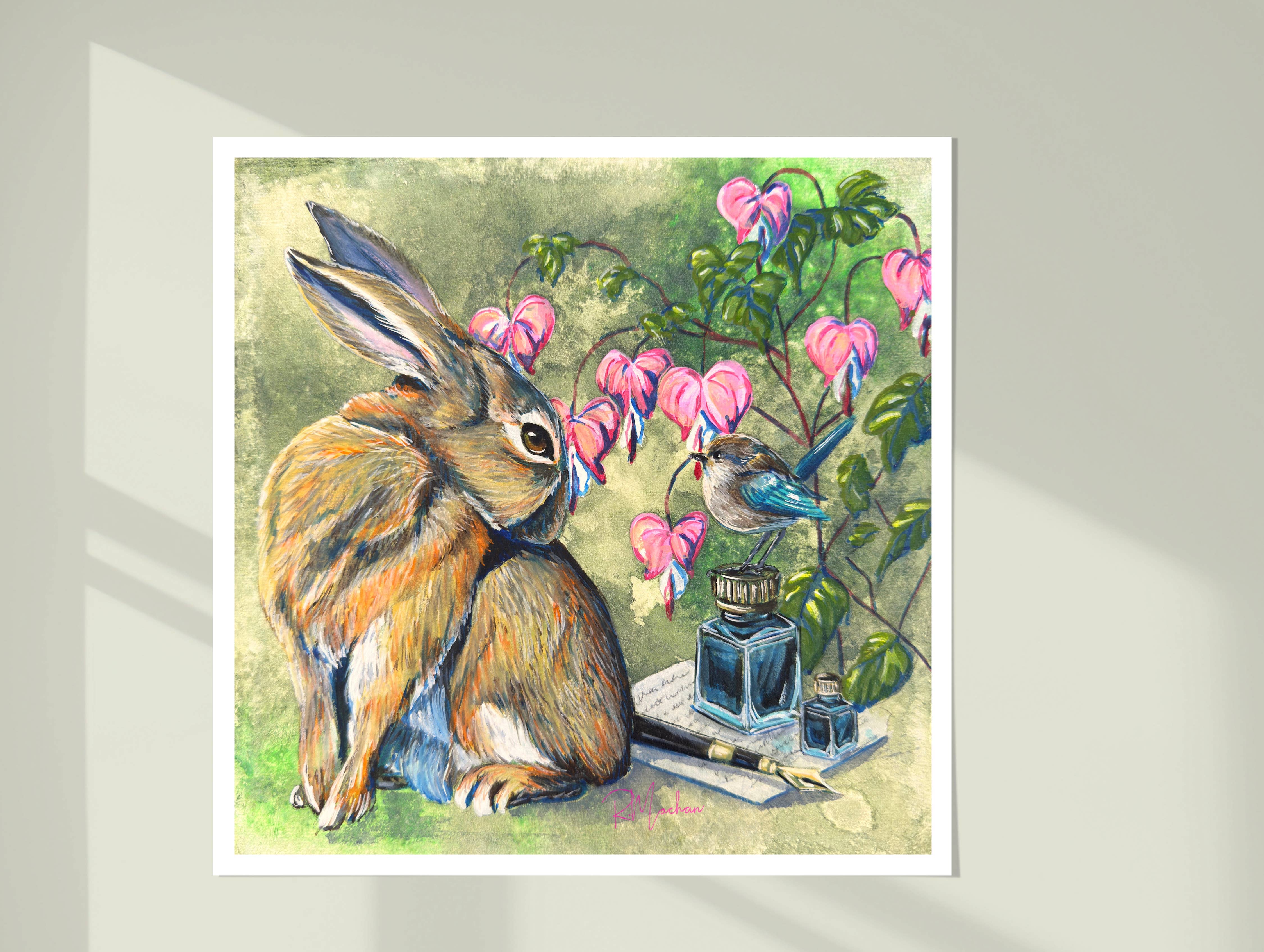 R.Machan Fine Art - Wholesale Art Print - "The Messenger" 16"x16" Giclée Poster Print1