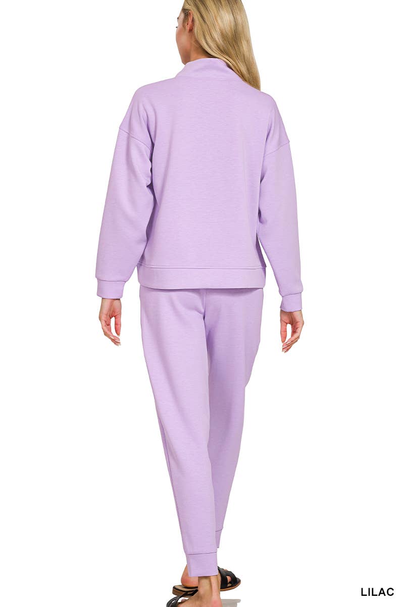 Vanilla Monkey - Wholesale Lounge Set - Women's - Scuba Half Zip Pullover And Jogger Set13