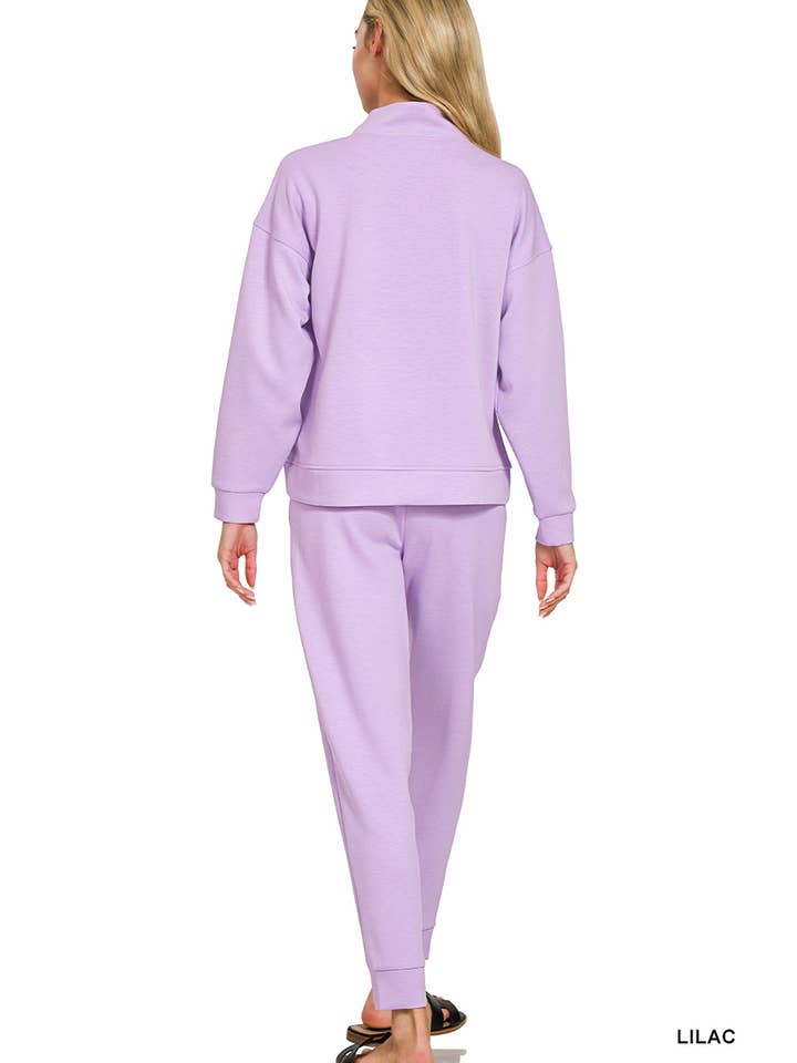 Vanilla Monkey - Wholesale Lounge Set - Women's - Scuba Half Zip Pullover And Jogger Set13