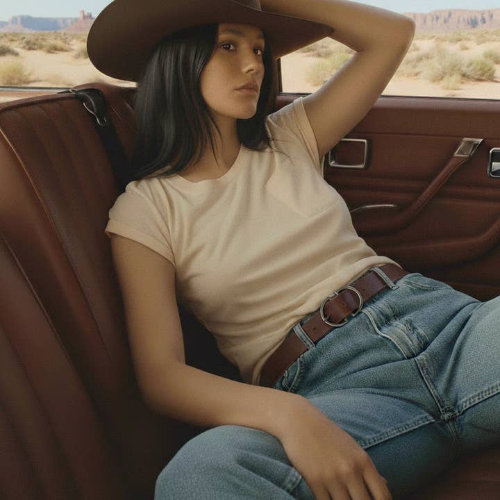 Most Wanted USA - Wholesale Belt - Women's - Silver Double D-Ring Buckle Leather Belt3