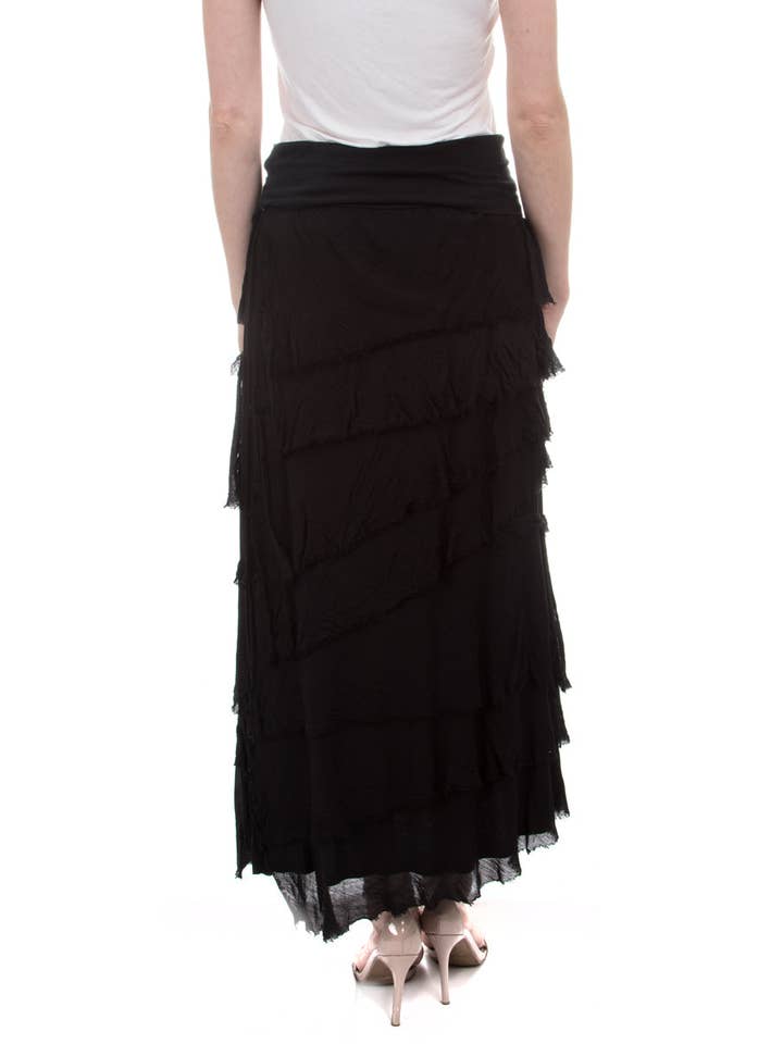 Gigi Moda - Vente Jupe – femme - Jupe volantée longue en soie51