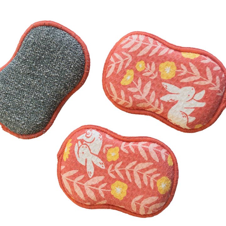 Wiederverwendbare Schwämme (3er-Set) - Nuthatch Bunny Meadows für den Großhandel von Once Again Home Co.