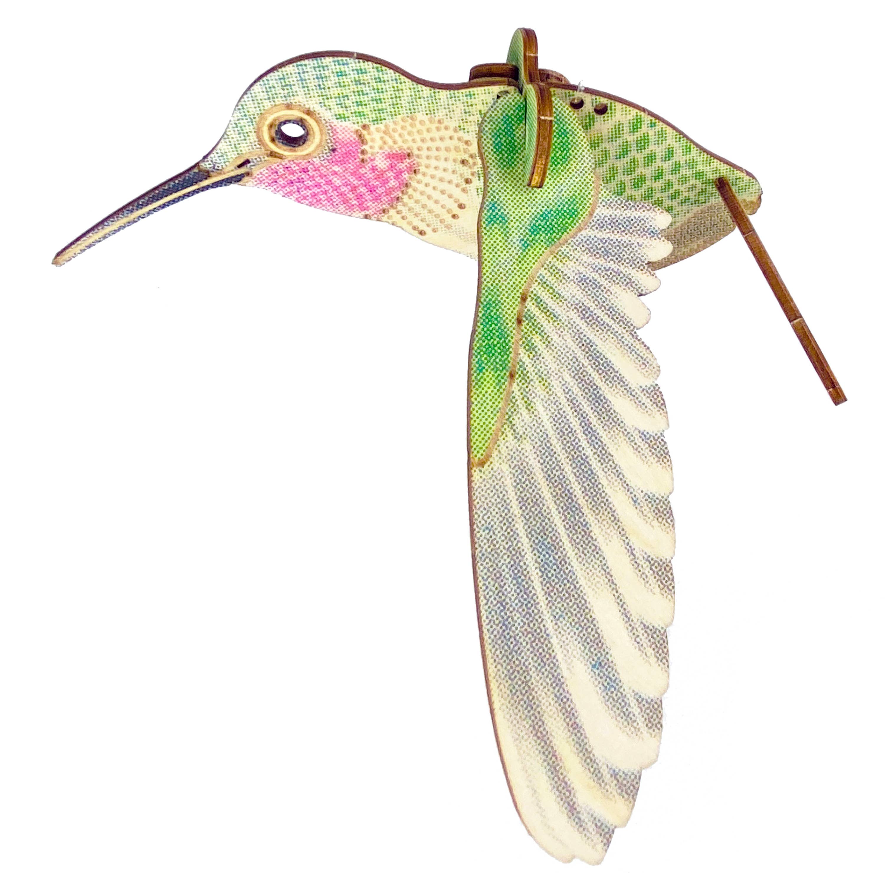 JCR WORK - Vente Mobiles - Oiseaux : Colibri à assembler en bois1