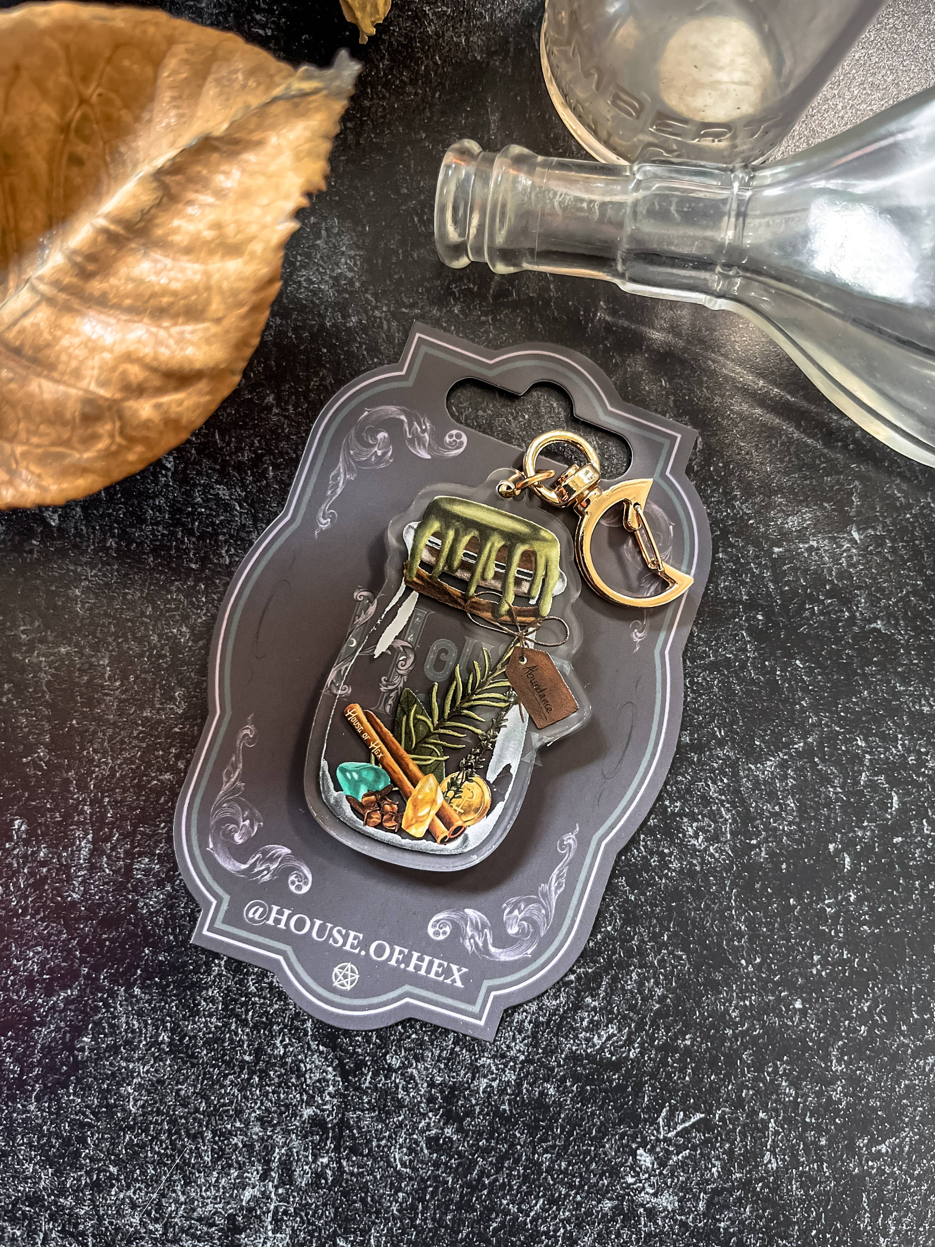 House of Hex - Wholesale Keychain - Women's - Abundance Keychain | Accessories | Witchy | Double-side7