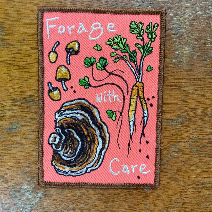 Nomad Patches - Wholesale Patch - Forage With Care Large Embroidered Patch4
