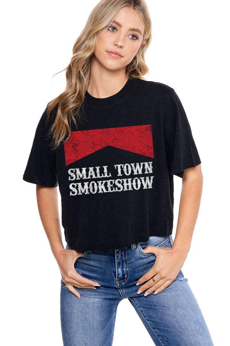 Zutter - Wholesale Screen Printed T-Shirt - Women's - Small Town Smokeshow Vintage Graphic Top
